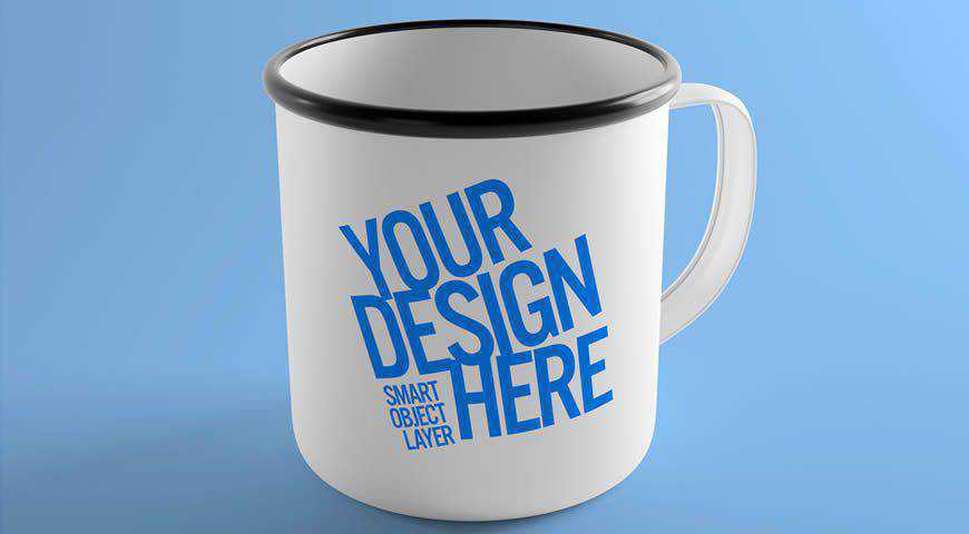 Metal Mug Design Photoshop PSD Mockup Template