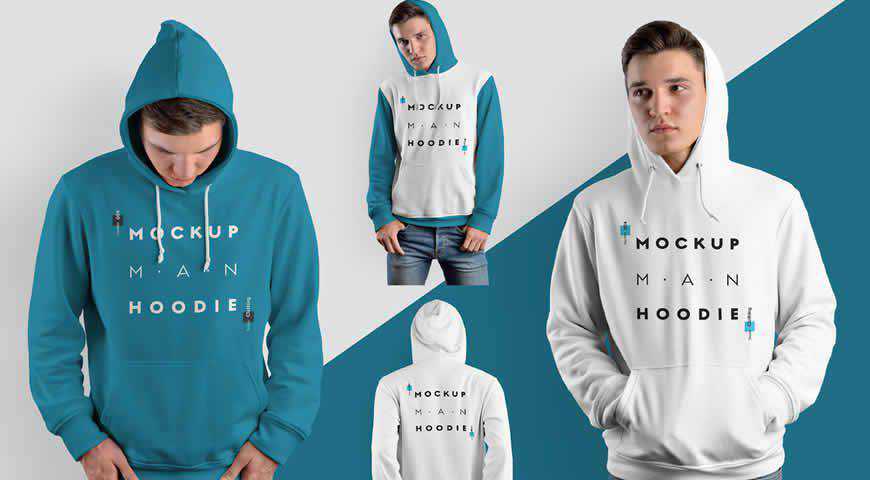 Hooded Sweatshirt Photoshop PSD Mockup Template